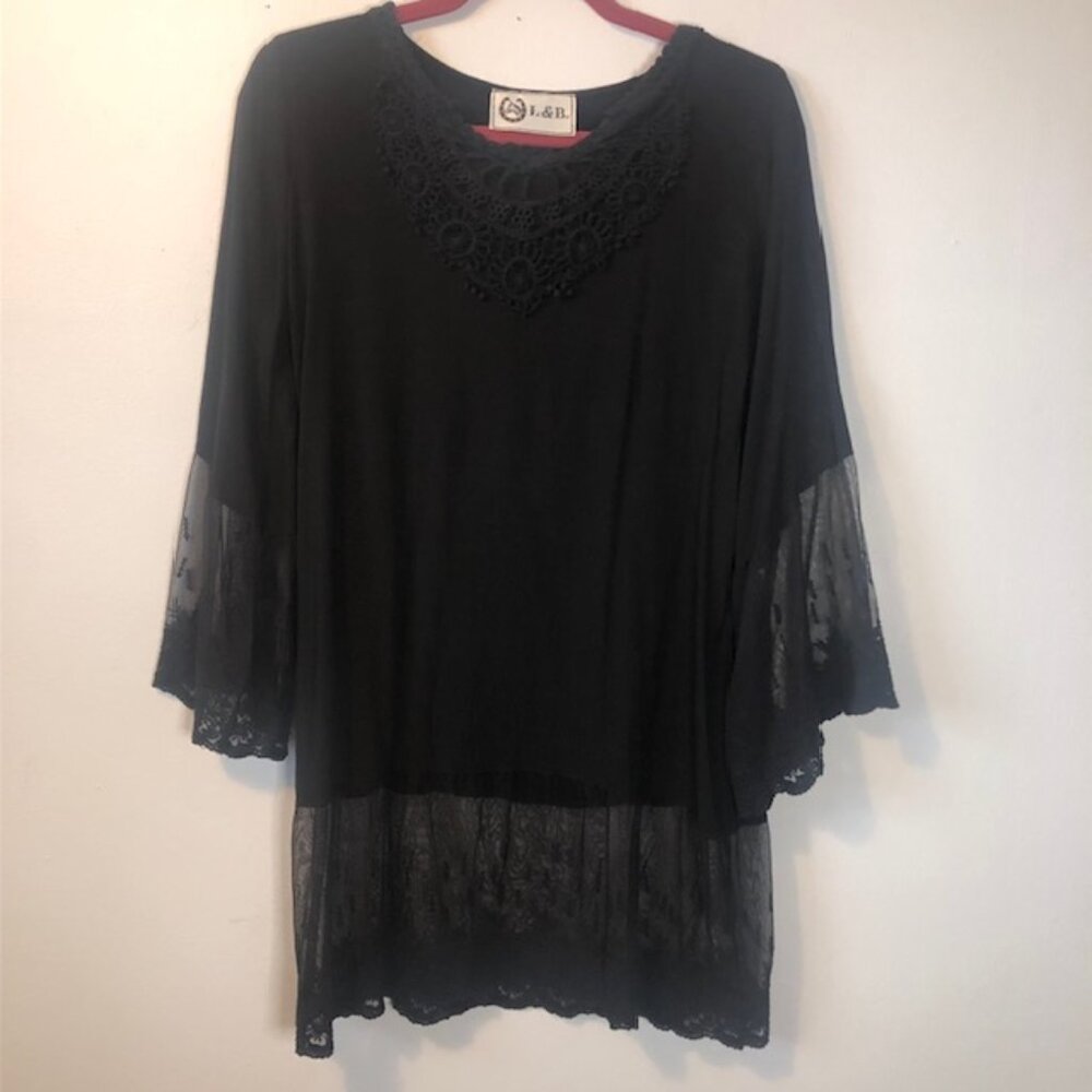 Confident Vintage Black Laced Dress, Size S, Elegant, Lace Detail, Timel…